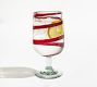 Red Ribbon Handcrafted Goblets - Set of 6