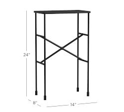 Zane Rectangular Metal Accent Table (14&quot;)