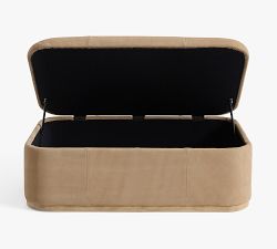 Lawton Leather Ottoman