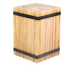 Teak Cube End Table