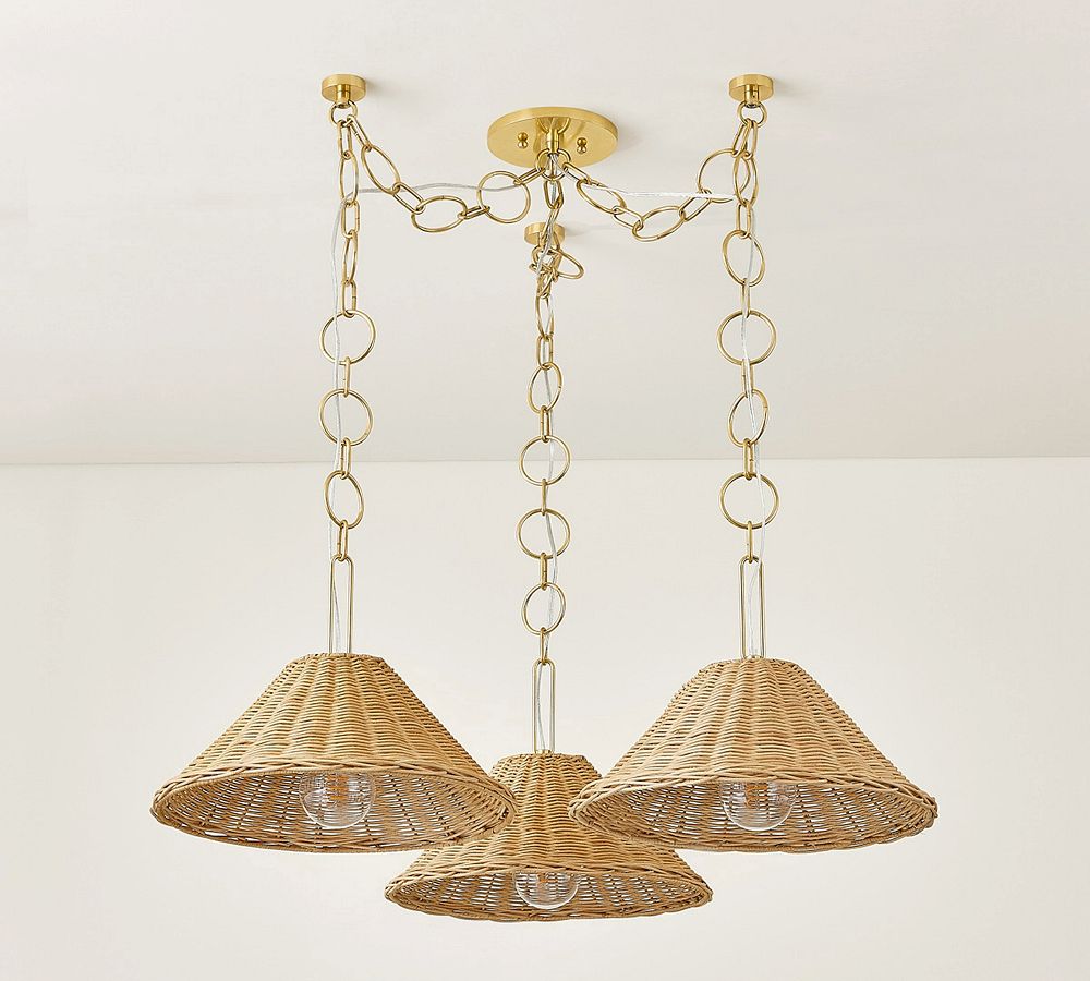Ellen Rattan Chandelier