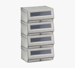 Stackable Shoe Bins - Set of 8