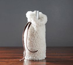 Faux Fur Wine Bag - Sherpa