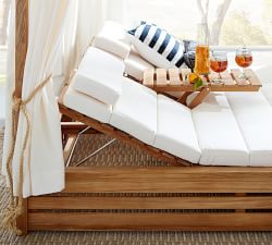 Madera Teak Outdoor Double Chaise Daybed - Thumbnail 5