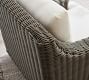 Huntington Wicker Slope Arm Swivel Outdoor Lounge Chair