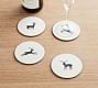 Rustic Reindeer Cork Coasters - Set of 4