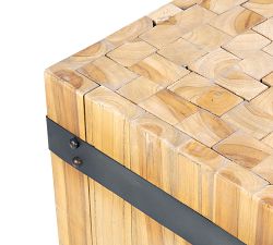 Teak Cube End Table