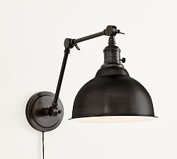 Metal Bell Plug-In Articulating Sconce (5'')