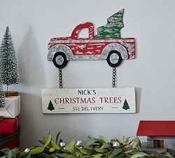 Woody Car Christmas Trees Sign