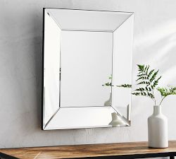 Beveled Glass Frame Rectangular Wall Mirror