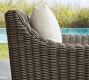 Huntington Wicker Slope Arm Swivel Outdoor Lounge Chair