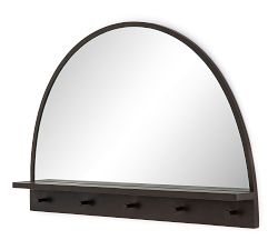 Maxwell Entryway Mirror with Hooks