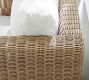 Huntington Wicker Square Arm Outdoor Lounge Chair