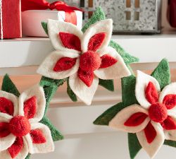 Felt Poinsettia Garland