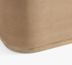 Lawton Leather Ottoman