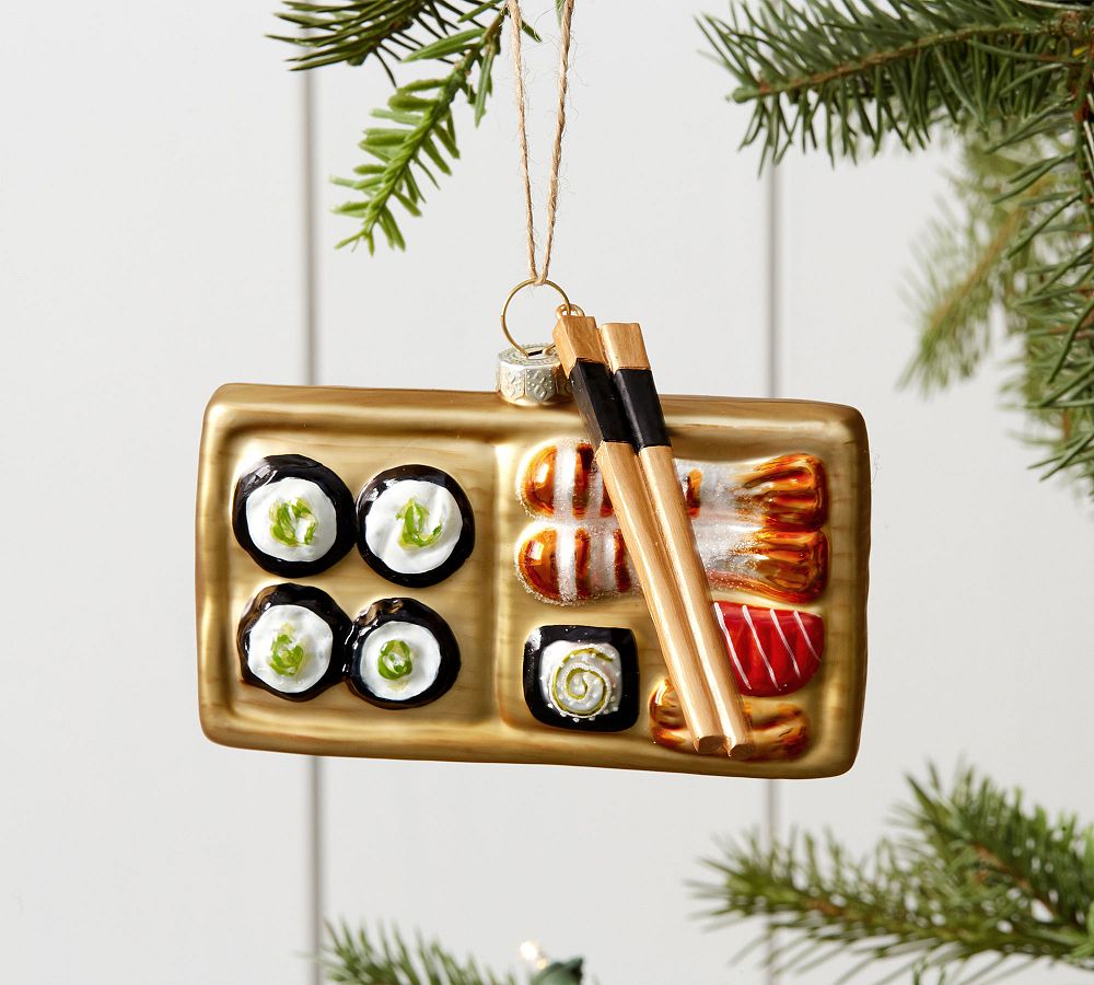 Mercury Glass Sushi Ornament