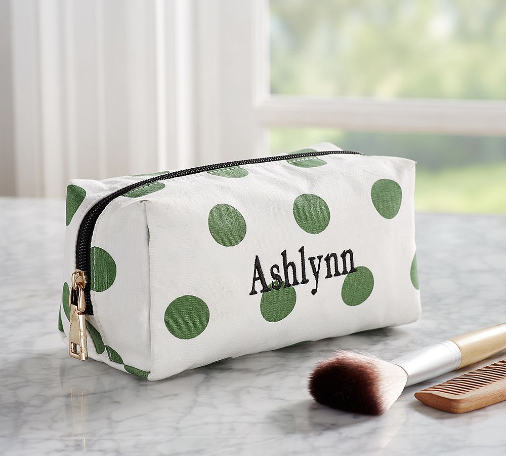 Polka Dot Print Cosmetic Cube