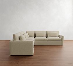 Westwood Fin Arm Deep Seat 3-Piece L-Shaped Sectional (122&quot;)