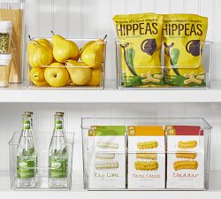 Clear Plastic Storage Front Access Bin Sets