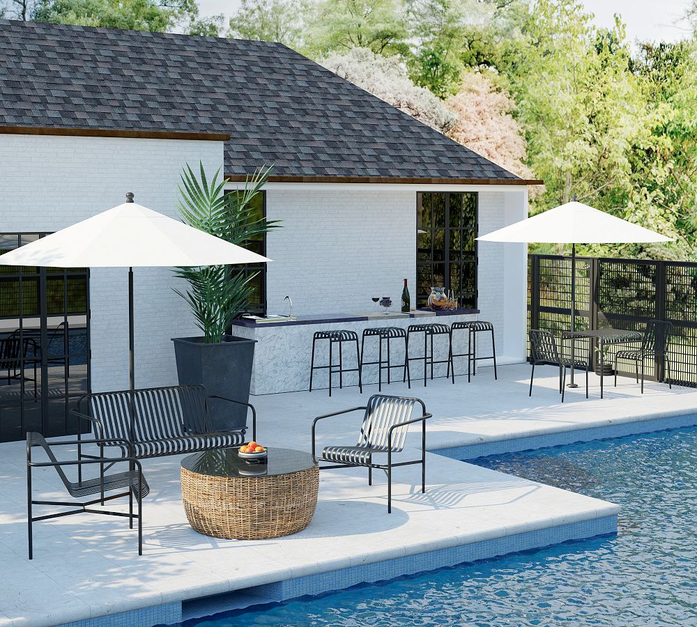 Kaylin Metal Stackable Outdoor Armchairs - Set of 2