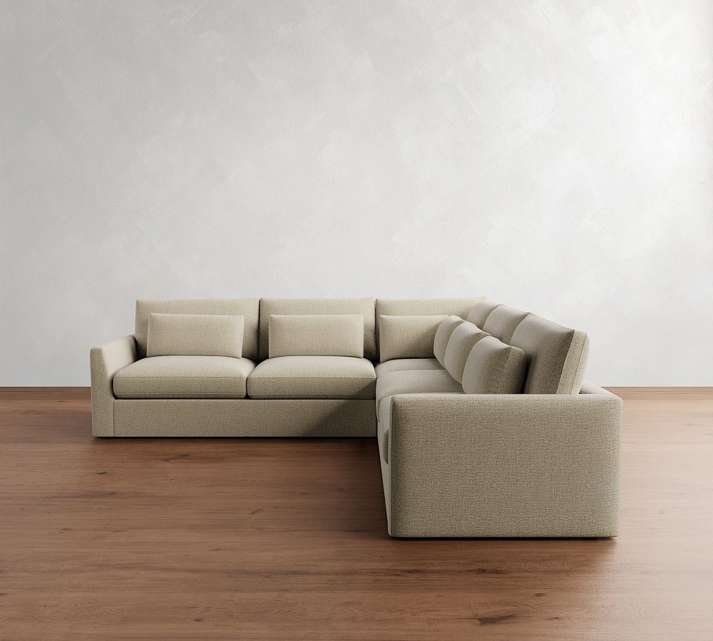 Westwood Fin Arm Deep Seat 3-Piece L-Shaped Sectional (122&quot;)