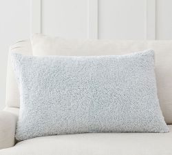 Chambray Linen Sherpa Back Lumbar Pillow Cover