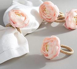 Monique Lhuillier Flower Napkin Ring, Set of 4