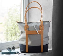Rive Tote - Taupe/Cognac
