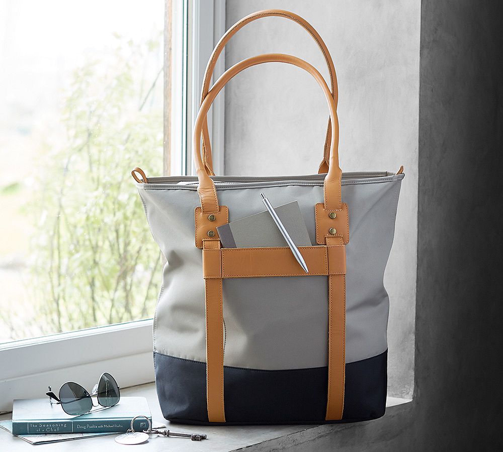 Rive Tote - Taupe/Cognac