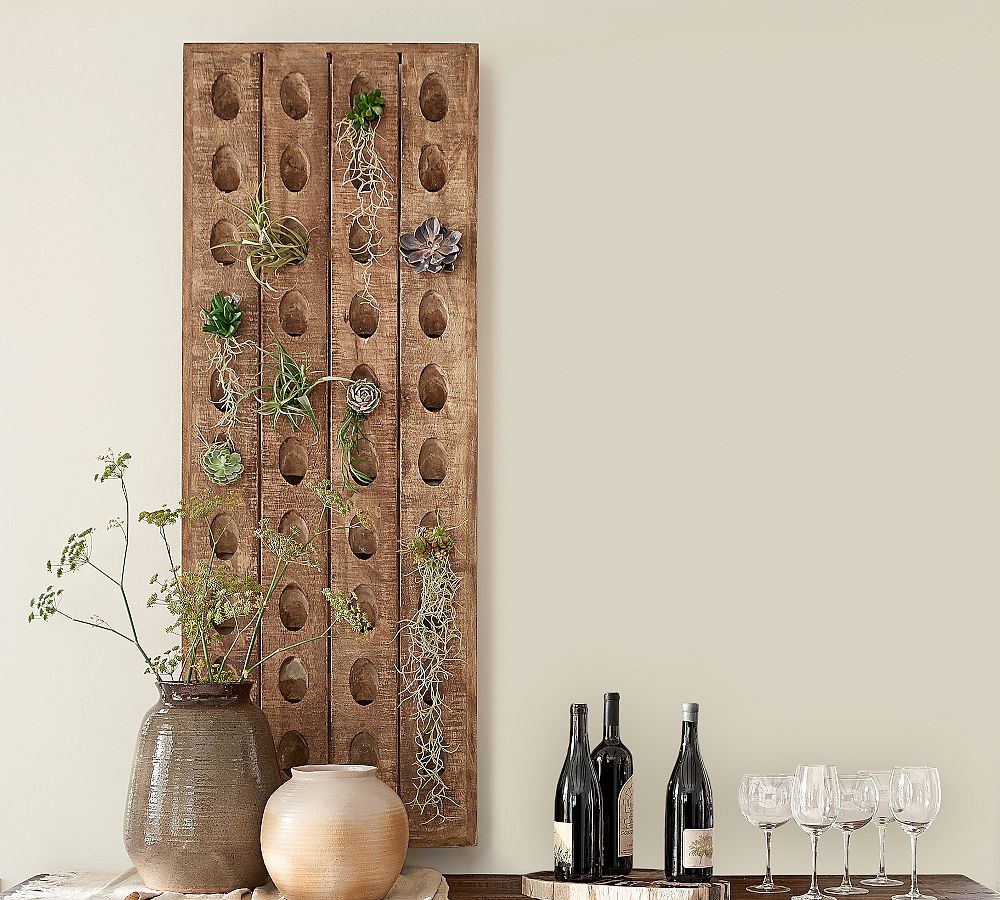 Decorative French Wine Bottle Riddling Wall Rack - 21 x 57"