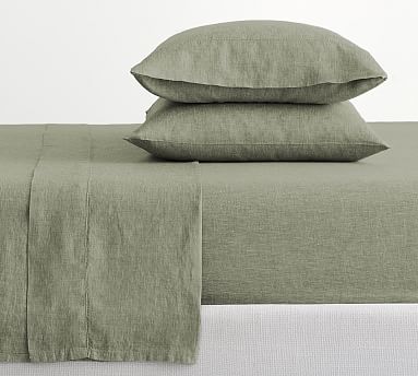 Belgian Flax Linen Sheet Set, Loden, Queen