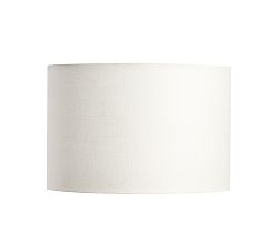 Open Box: Gallery Linen Straight-Sided Drum  Lamp Shade, Medium - 14" Diam - White