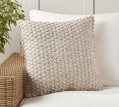 Modern Farmhouse Striped Outdoor Pillow