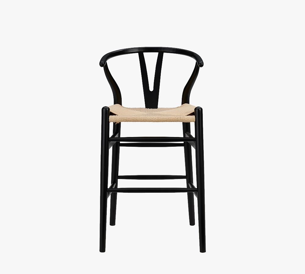 Open Box: Faith Counter Stool - Black Frame/Natural Seat