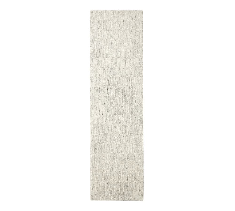 Open Box: Capitola Hand-Tufted Wool Rug, 2.5' x 9' - Warm Gray