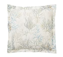 Open Box: Coral Percale Sham, Euro, Set of 3-Neutral