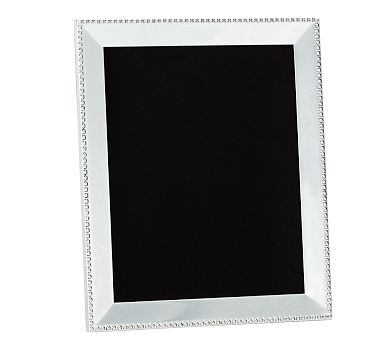 Beaded Silver-Plated Picture Frame, 8x10