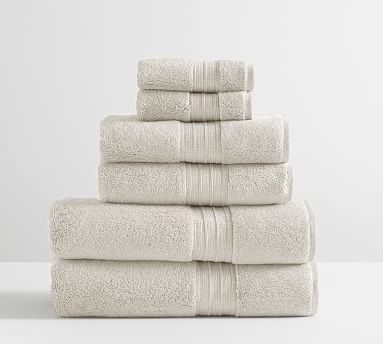 Hydrocotton Towel Bundle, Heathered Oatmeal, Set of 6