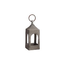Open Box: Caleb Handcrafted Metal Lantern, Mini 15" - Gray