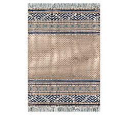 Open Box: Eyre Handwoven Wool Jute Rug, 8' x 10' -Blue