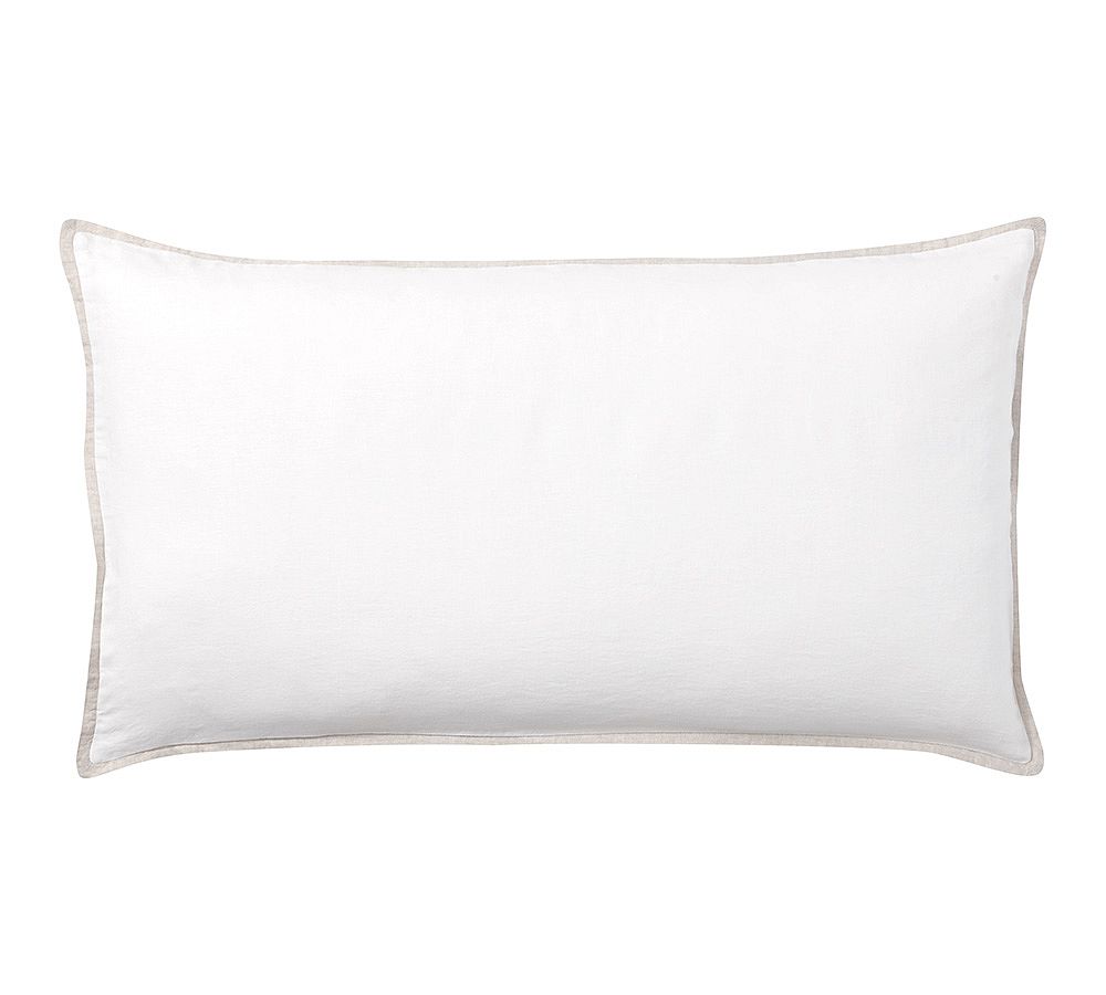 Belgian Flax Linen Contrast Flange Duvet Cover