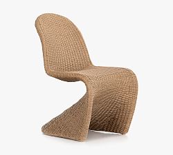 Open Box: Encinitas All-Weather Wicker Outdoor Dining Chair, Individual - Natural