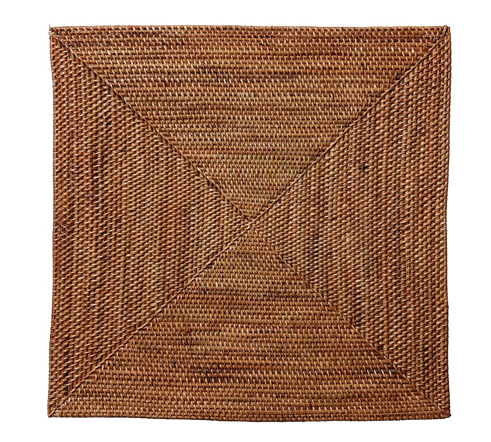 Tava Handwoven Rattan Square Placemats