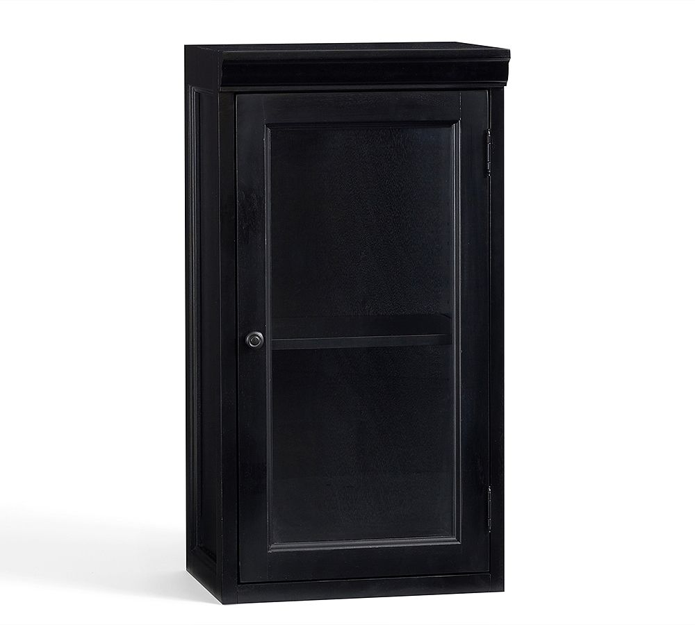 Open Box: Modular Bar, Glass Door Hutch, Black