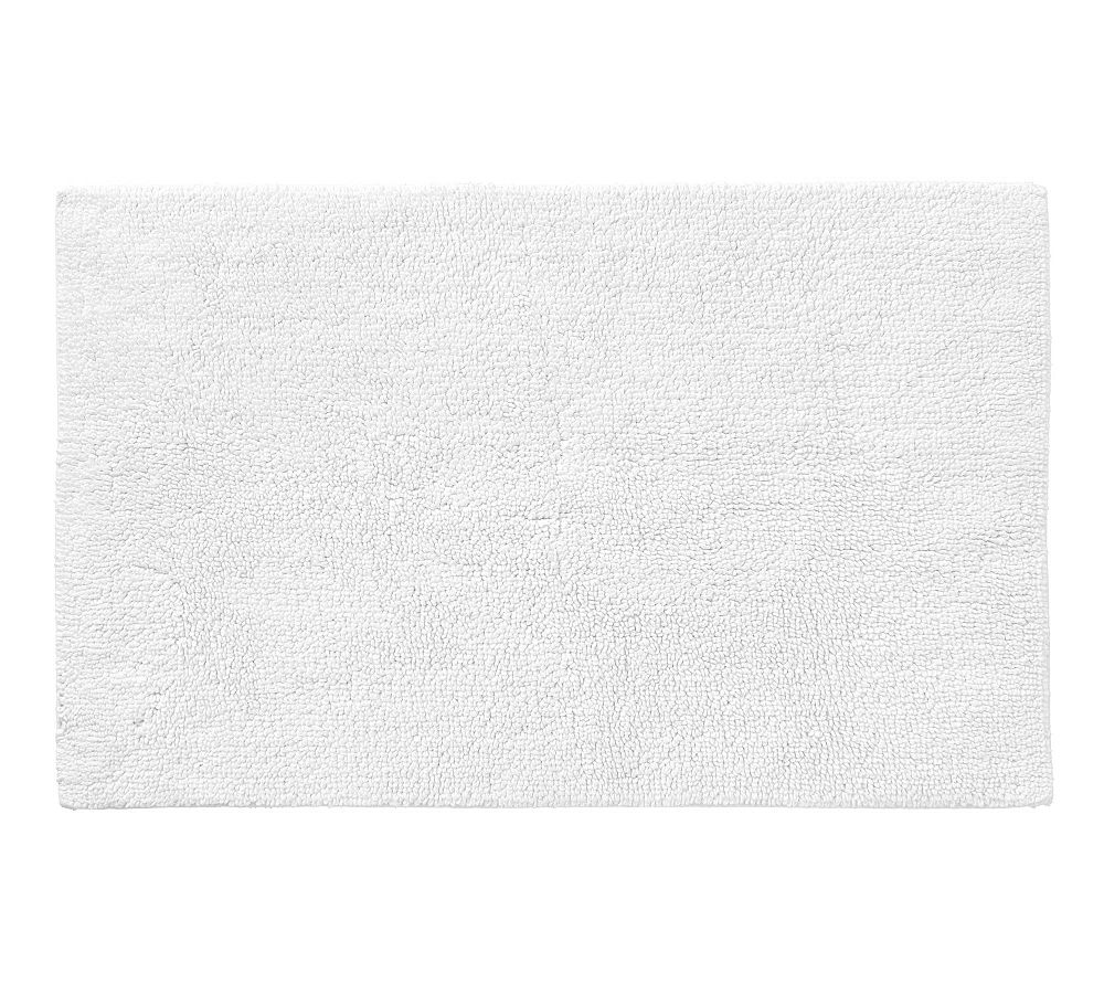 Classic Organic Loop Bath Mat - White