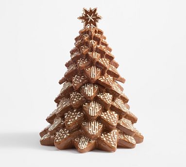Gingerbread Tree Stoneware Cookie Jar