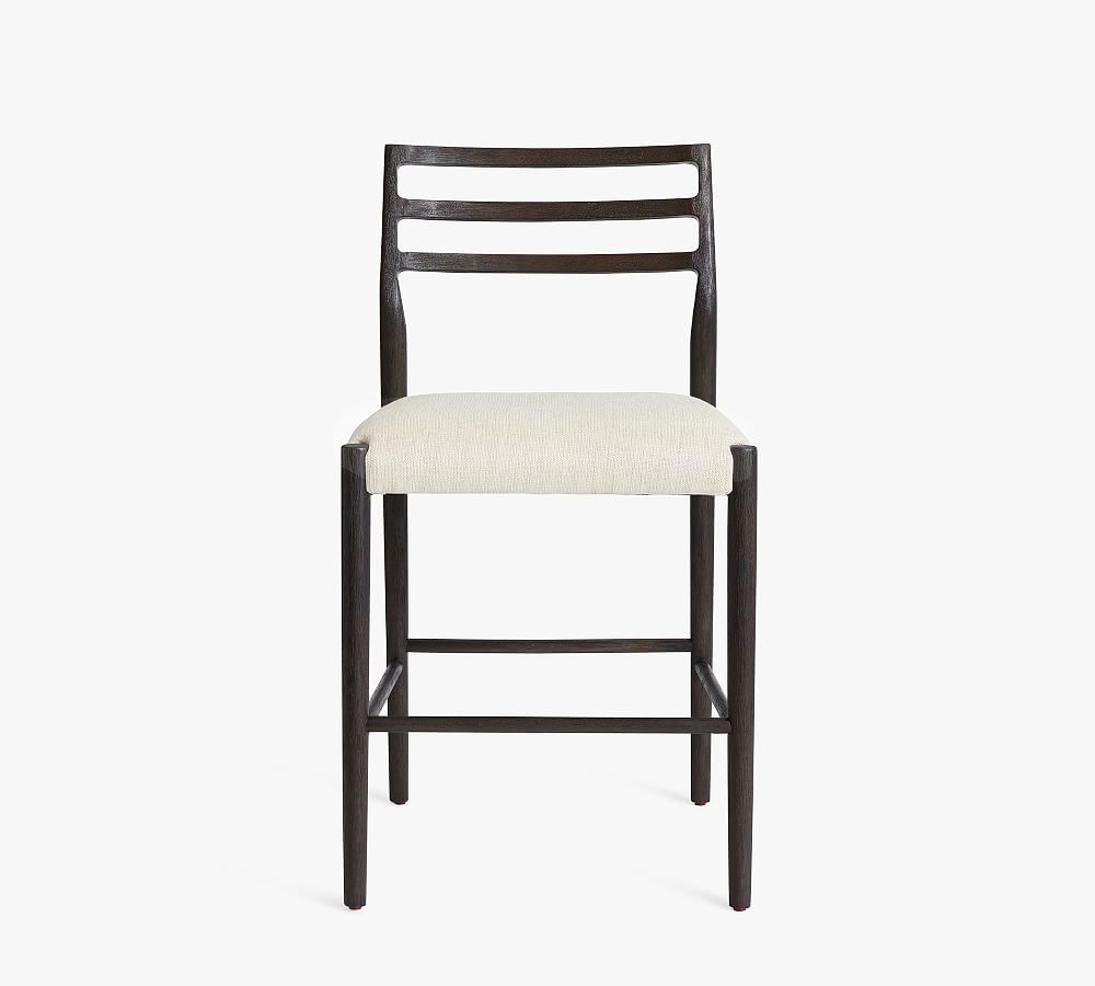 Open Box: Quincy Basketweave Stool, Counter Height, Individual - Black