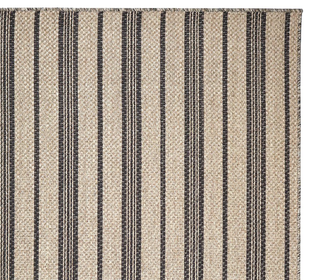 Custom Striped Rug Swatch, Slate, 18" x 18"