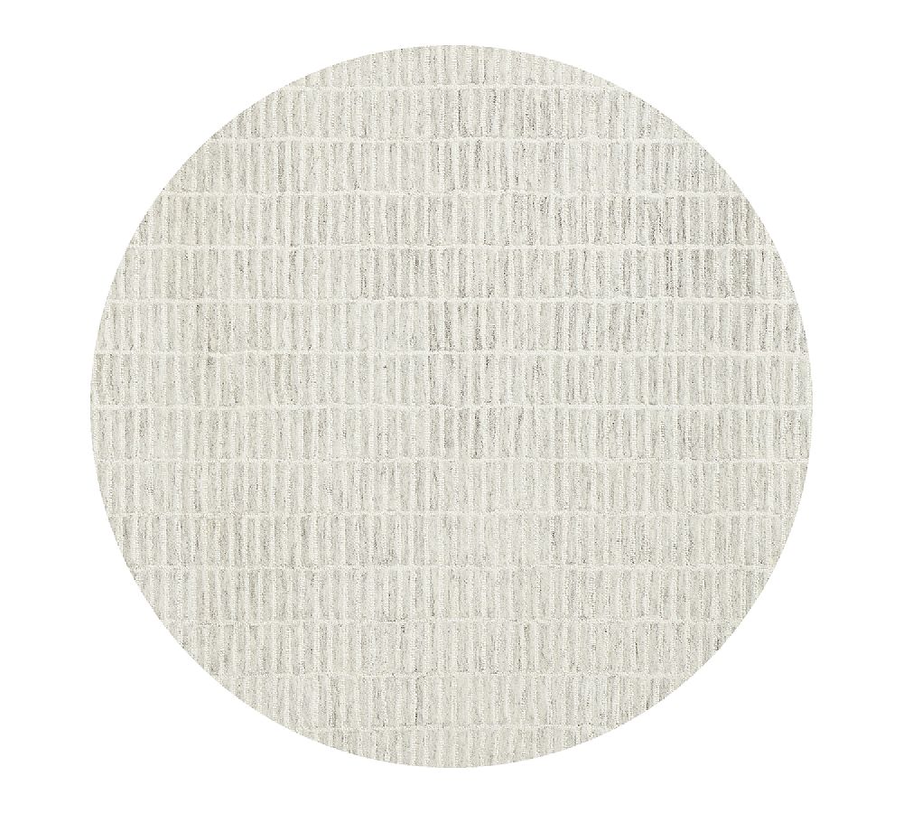Open Box: Capitola Hand-Tufted Wool Rug, 6' Round - Warm Gray