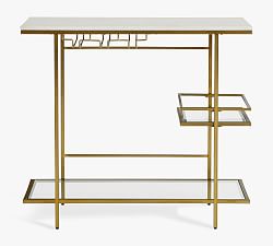 Open Box: Delaney Marble Bar Console, 34" - Brass